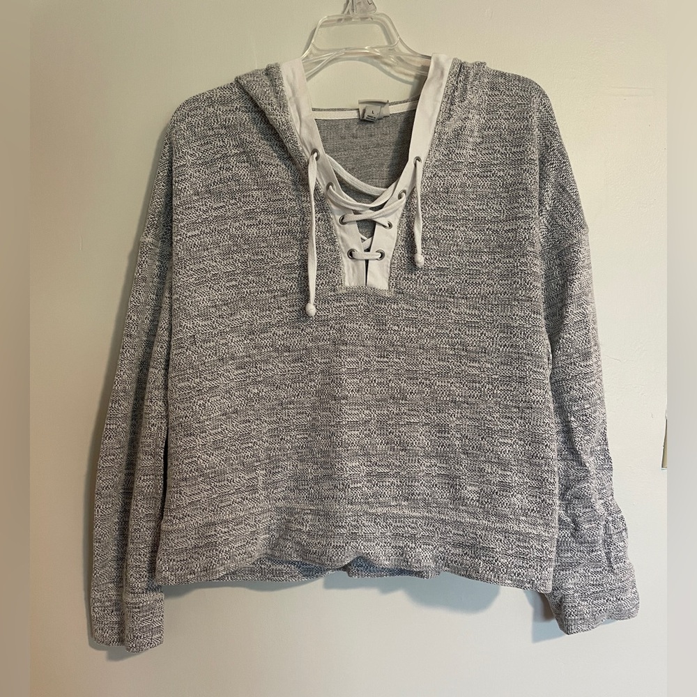 A New Day - Lace Up Crop Sweatshirt